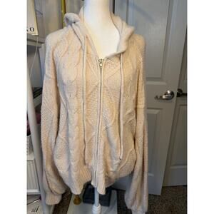 fashion nova cozy zipped up sweater with hoodie